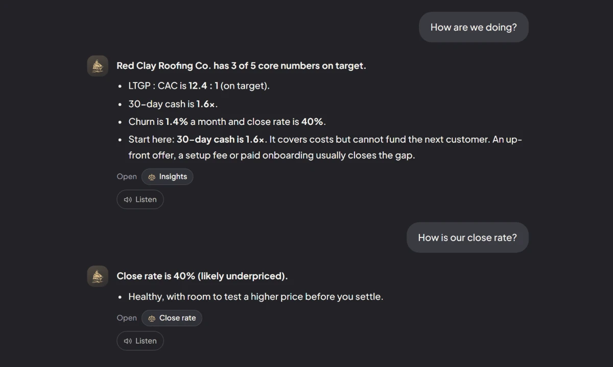 Ask Quartermaster Anything, sample business